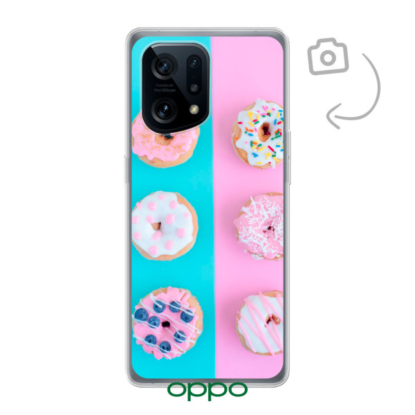 Achterkant bedrukt soft case telefoonhoesje voor Oppo Find X5