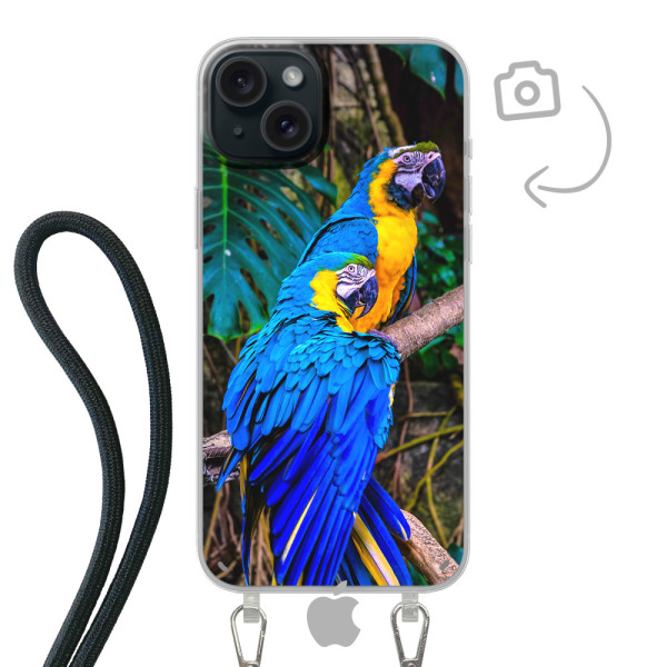 Telefoonhoesje met koord voor iPhone 15 Plus