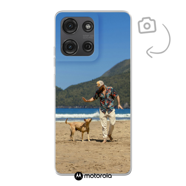 Achterkant bedrukt soft case telefoonhoesje voor Motorola Moto G75